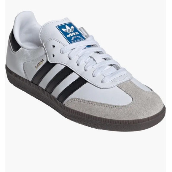 Adidas Men’s White and Black Sneakers with Tan Accents 9 Samba - Picture 1 of 5